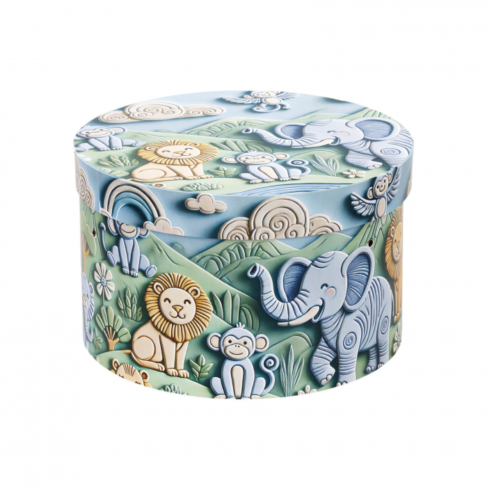 Cutie trusou botez rotunda tiparita jungla model 1 [2]