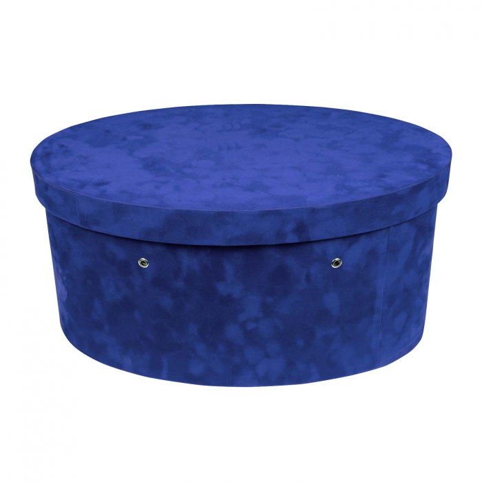 Cutie trusou botez ovala catifea albastru regal [2]