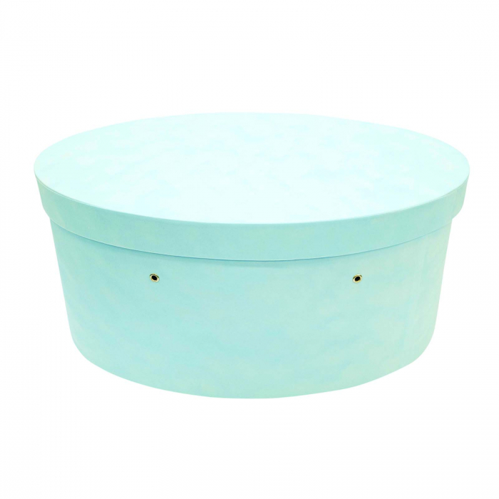 Cutie trusou botez ovala catifea aqua [2]