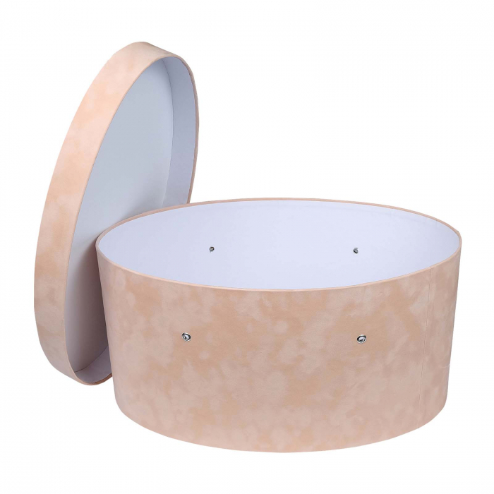 Cutie trusou botez ovala catifea peach [1]