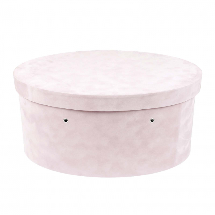 Cutie trusou botez ovala catifea roz prafuit [2]