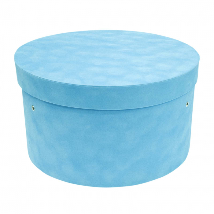 Cutie trusou botez rotunda catifea blue lagoon [2]