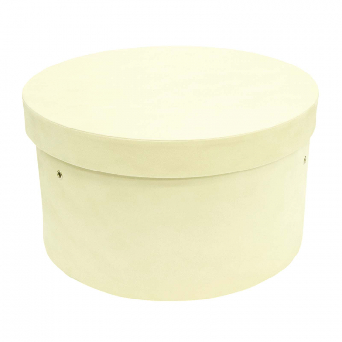 Cutie trusou botez rotunda catifea ivory [2]