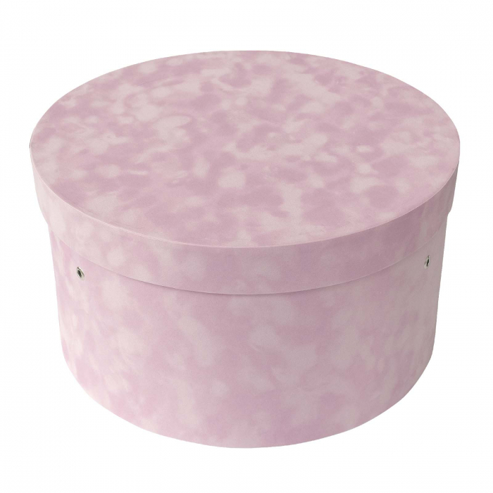 Cutie trusou botez rotunda catifea roz [2]