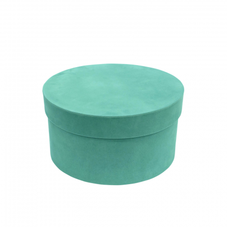 Cutie rotunda catifea emerald pentru prima baita [1]