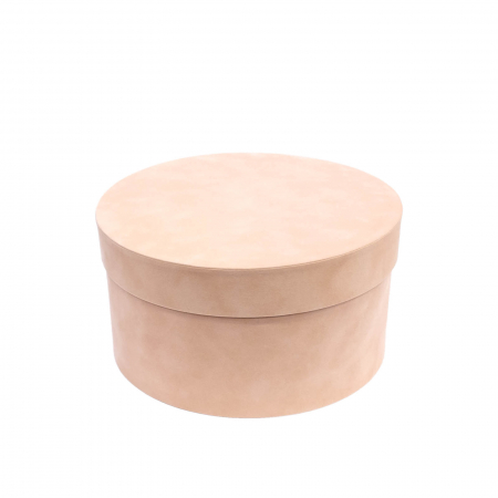 Cutie rotunda catifea peach pentru prima baita [1]