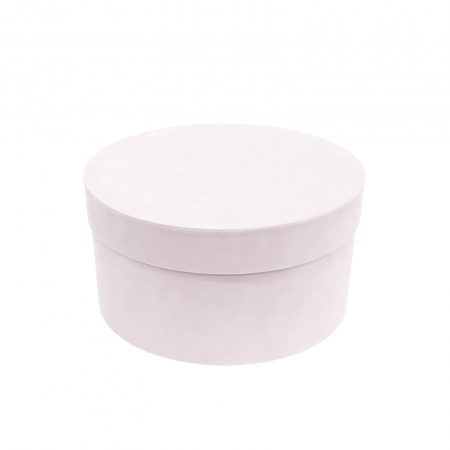 Cutie rotunda catifea roz prafuit pentru prima baita [1]