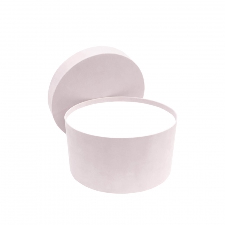 Cutie rotunda catifea roz prafuit pentru prima baita [0]