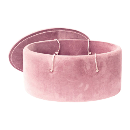 Cutie trusou botez ovala buretata catifea roz prafuit [1]