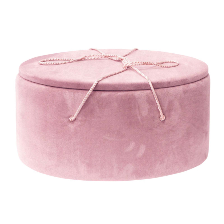 Cutii trusou botez buretate ovale - Cutie trusou botez ovala buretata catifea roz prafuit
