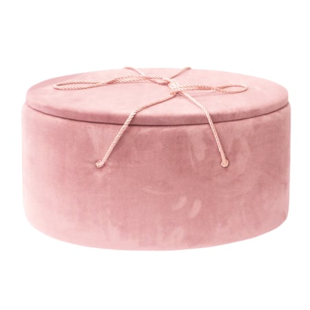 Cutii trusou botez buretate - Cutie trusou botez ovala buretata catifea roz prafuit