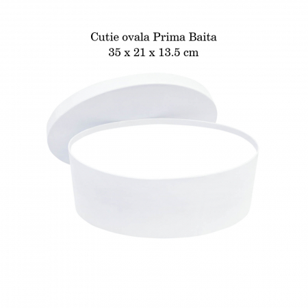 Cutie trusou botez ovala catifea alba [3]
