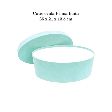 Cutie trusou botez ovala catifea aqua [3]