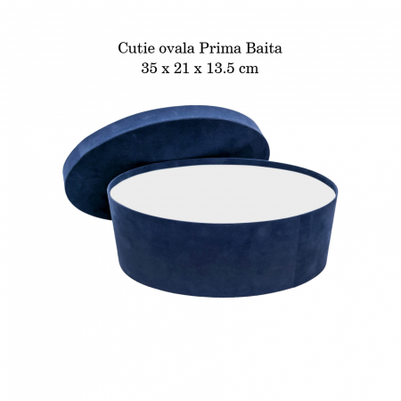 Cutie trusou botez ovala catifea bluemarin [3]
