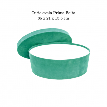 Cutie trusou botez ovala catifea emerald [3]