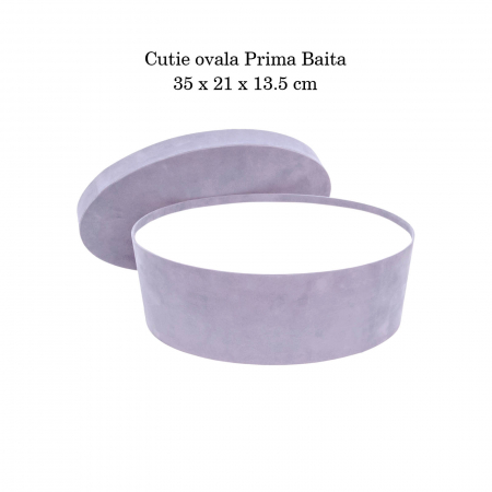 Cutie trusou botez ovala catifea lilac [3]