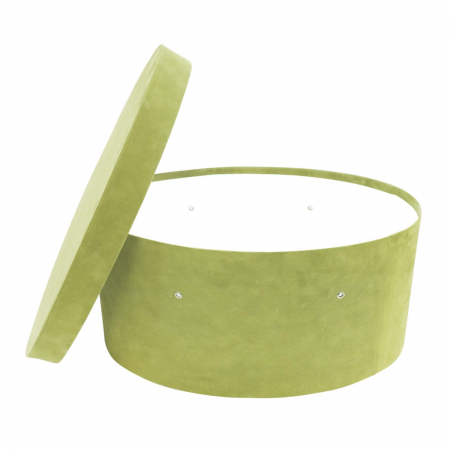 Cutii trusou botez ovale - Cutie trusou botez ovala catifea olive
