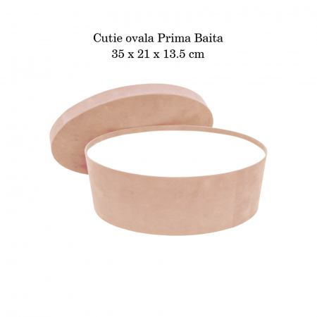 Cutie trusou botez ovala catifea peach [3]