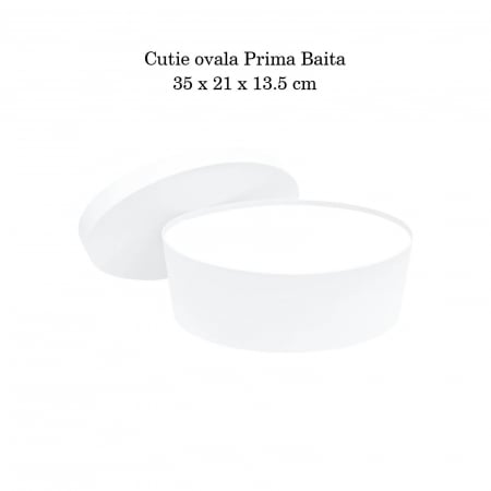 Cutie trusou botez ovala hartie alba [3]