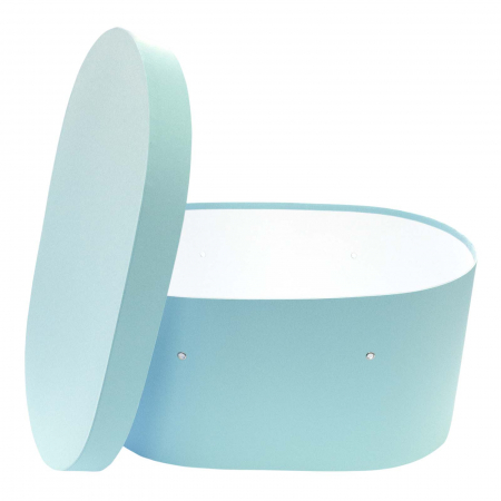 Cutii trusou botez ovale hartie M2 - Cutie trusou botez ovala hartie blue