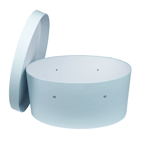 Cutii trusou botez ovale hartie - Cutie trusou botez ovala hartie baby blue