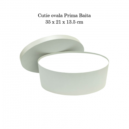 Cutie trusou botez ovala hartie gri sidef [3]