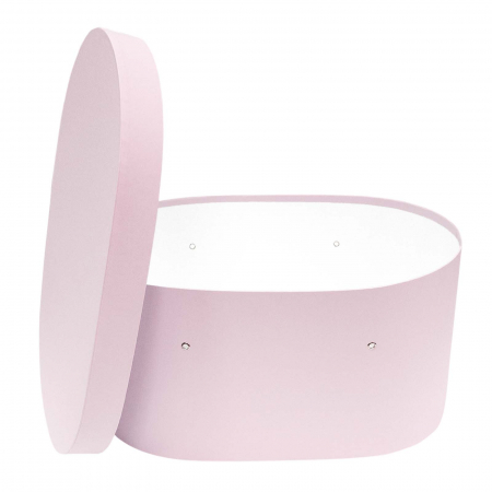 Cutii trusou botez ovale hartie M2 - Cutie trusou botez ovala hartie roz