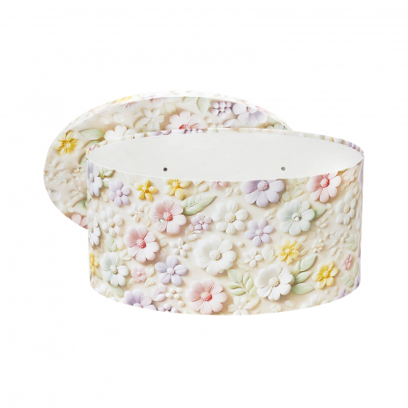 Cutii trusou botez ovale tiparite - Cutie trusou botez ovala tiparita pastel