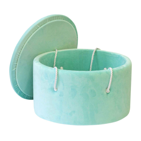 Cutie trusou botez rotunda buretata catifea mint [1]