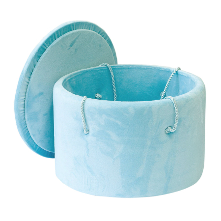 Cutie trusou botez rotunda buretata catifea sky [1]