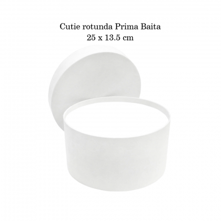 Cutie trusou botez rotunda catifea alba [3]