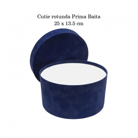 Cutie trusou botez rotunda catifea bluemarin [3]