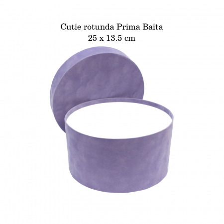 Cutie trusou botez rotunda catifea lavender [3]
