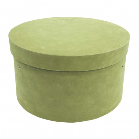 Cutie trusou botez rotunda catifea olive [1]