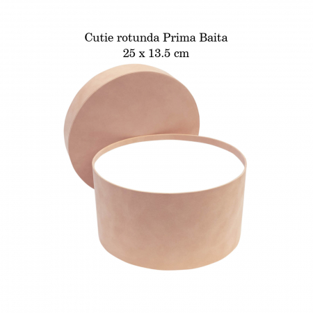 Cutie trusou botez rotunda catifea peach [3]