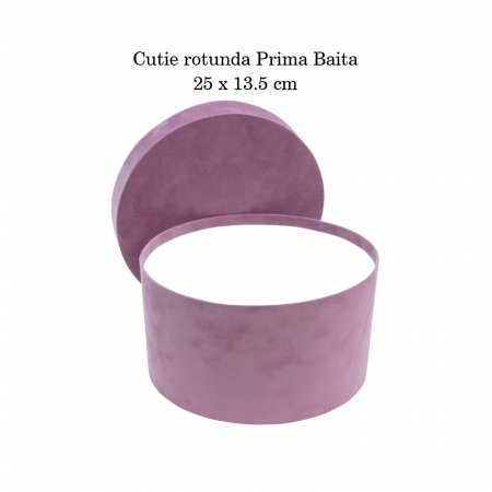 Cutie trusou botez rotunda catifea plum [3]