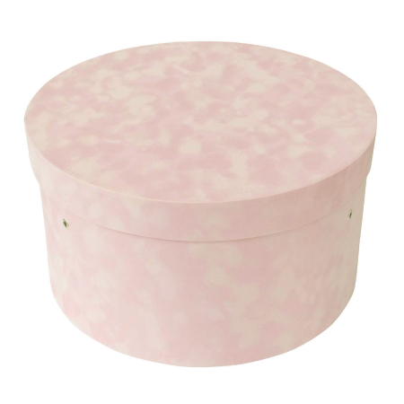 Cutie trusou botez rotunda catifea roz prafuit [1]