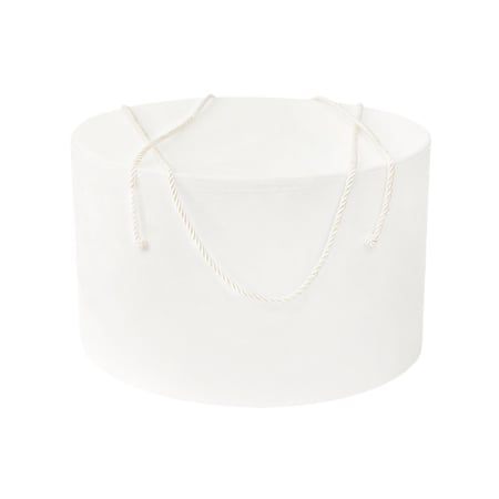 Cutii trusou botez rotunde catifea textila - Cutie trusou botez rotunda catifea textila ivoire