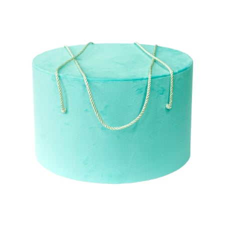 Cutii trusou botez rotunde catifea textila - Cutie trusou botez rotunda catifea textila mint