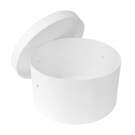Cutii trusou botez rotunde hartie - Cutie trusou botez rotunda hartie alba