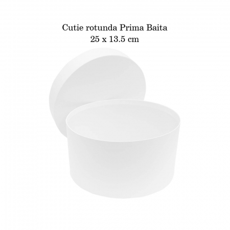 Cutie trusou botez rotunda hartie alba [3]