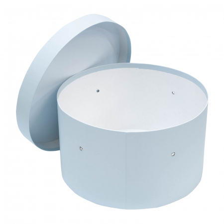 Cutii trusou botez rotunde hartie - Cutie trusou botez rotunda hartie baby blue