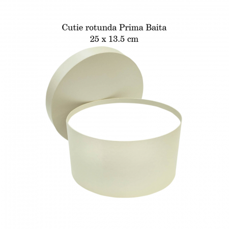 Cutie trusou botez rotunda hartie champagne sidef [3]