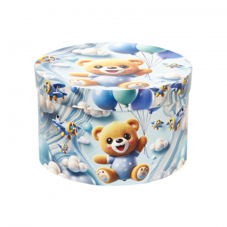 Cutie trusou botez rotunda tiparita ursulet model 4 [1]