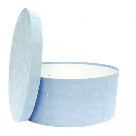 Cutii trusou botez ovale - Cutie trusou botez ovala catifea blue rain