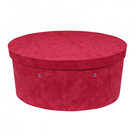 Cutie trusou botez ovala catifea rosie [1]