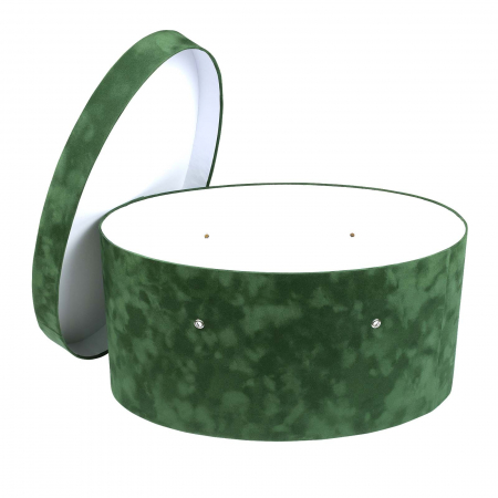 Cutii trusou botez ovale - Cutie trusou botez ovala catifea verde
