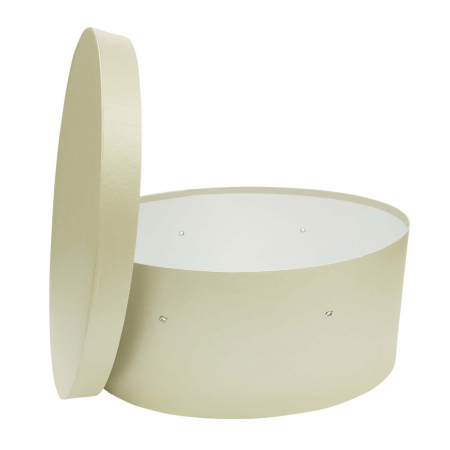 Cutii trusou botez ovale hartie M1 - Cutie trusou botez ovala hartie champagne sidef