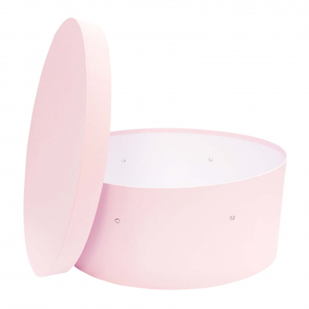 Cutii trusou botez ovale hartie M1 - Cutie trusou botez ovala hartie roz