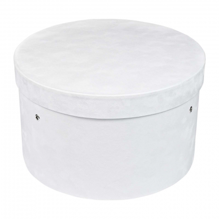 Cutie trusou botez rotunda catifea alba [1]